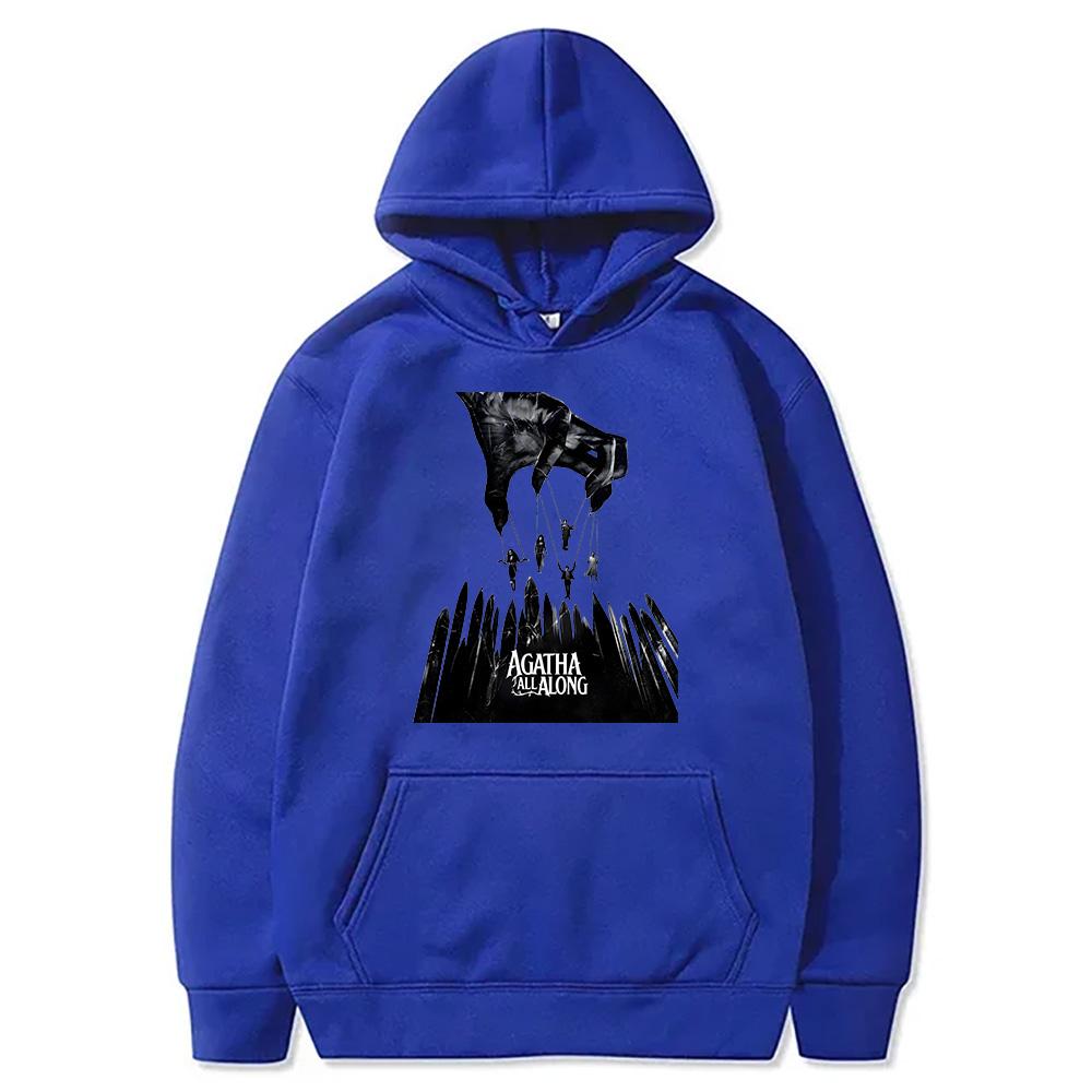 Толстовки Agatha All Along Revenge Is A Witch Black and White Version Hoodies Новые популярные тенденции Пуловеры Женская мужская одежда