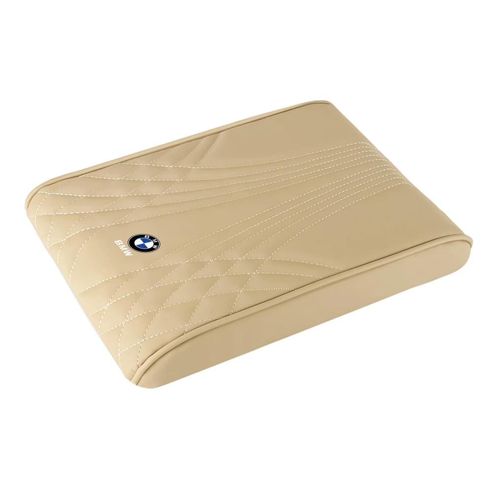 BAAZ2 Car Sticker For BMW Car Armrest Box Height Pad PU Leather Memory Foam Height Pad Auto Center Armrest Protective Cushion Support