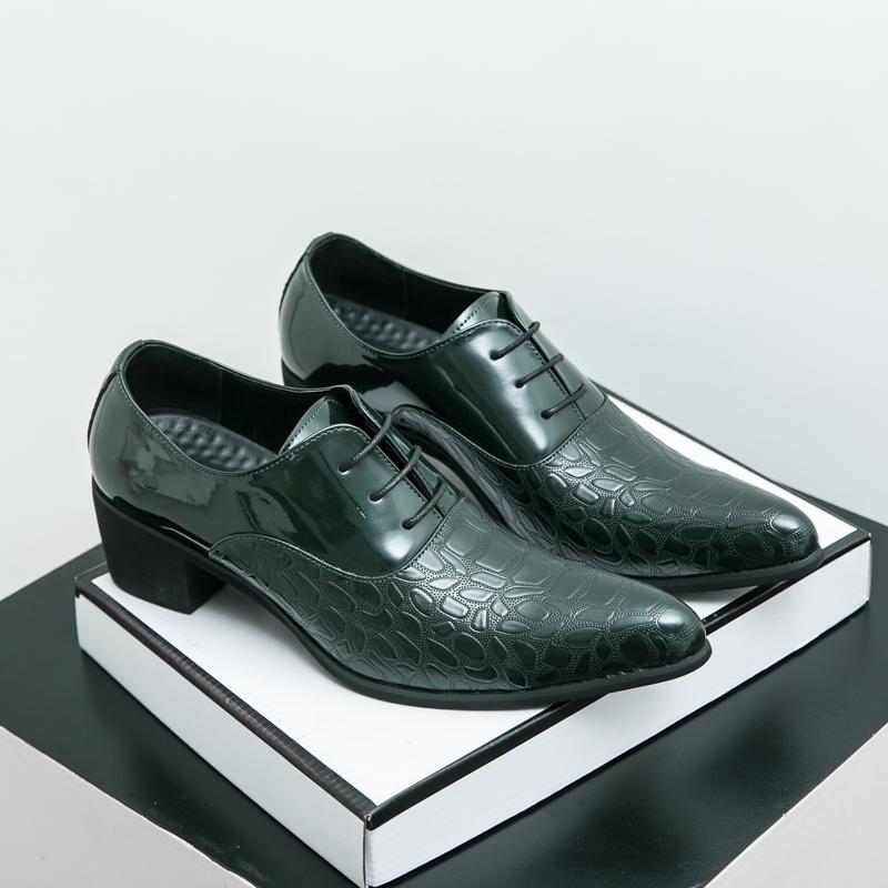 Luxury Designer New Men Pointed Gold Blue Wedding Glossy Leather Shoes Male Oxfords Casual Formal Dress Footwear Zapatos Hombre