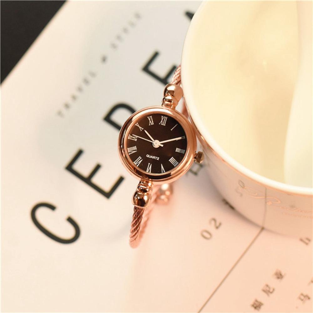 Charm Quartz Fashion Ladies Clock Hot Sale Women Bracelet Popular Stainless Steel Wristwatches Retro Watches Ulzzang High Quality Bangle Luxury