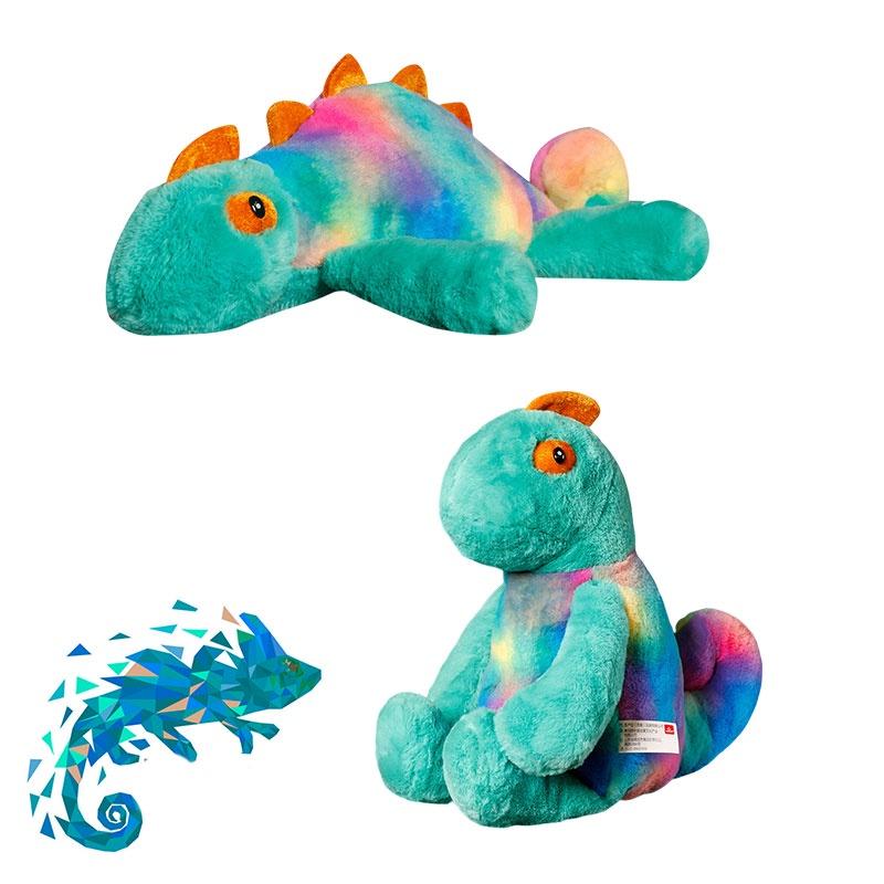 Adorable Reptile Cushion Pillow Chameleon Plushie With Color-changing Design Soft Toy Wholesale