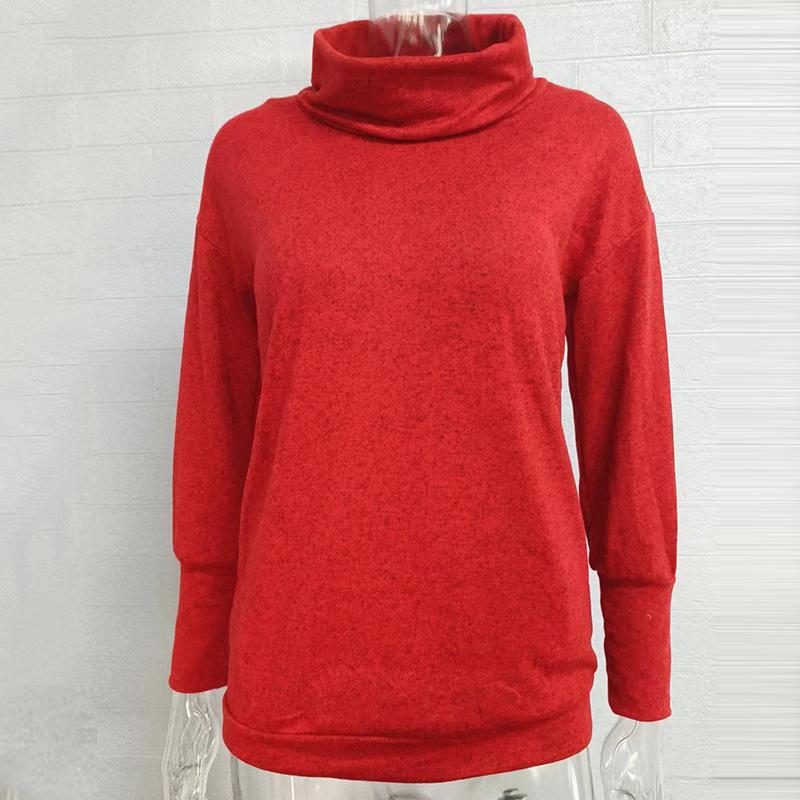 Модный свитер с высоким воротником и длинными рукавами, повседневный кашемировый трикотаж, пуловер, повседневный однотонный мягкий теплый джемпер, топы 28971