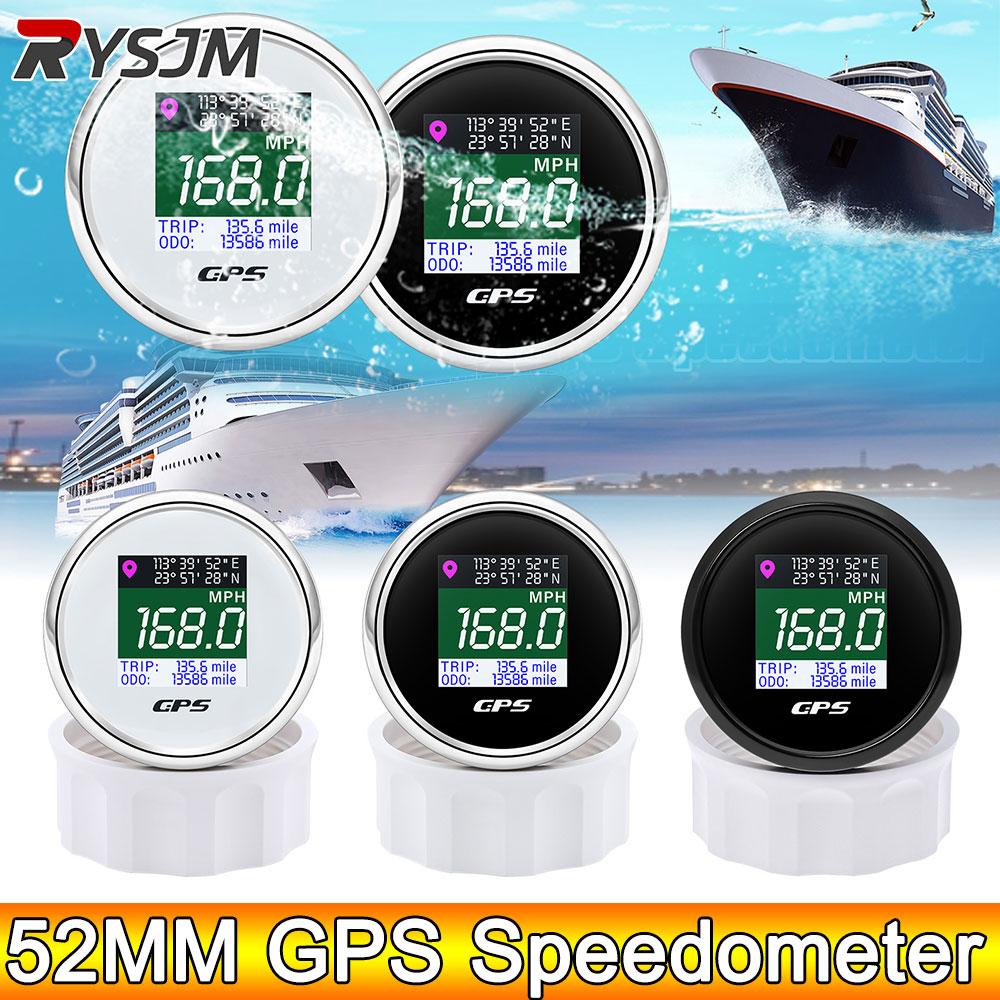 GPS Спидометр AD 52 мм с GPS-антенной 12 В 24 В TFT-экран Скорость 999 миль/ч Узел КМ/ч Одометр Дисплей TRIP для Автомобиля Лодки