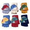 1 Pair of Children's Cute Cartoon Dinosaur Gloves