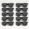 12PCS Classic Black Square Fashion Glasses with Bolt Decoration For Party Pography Wedding Birthday Graduation Hiking