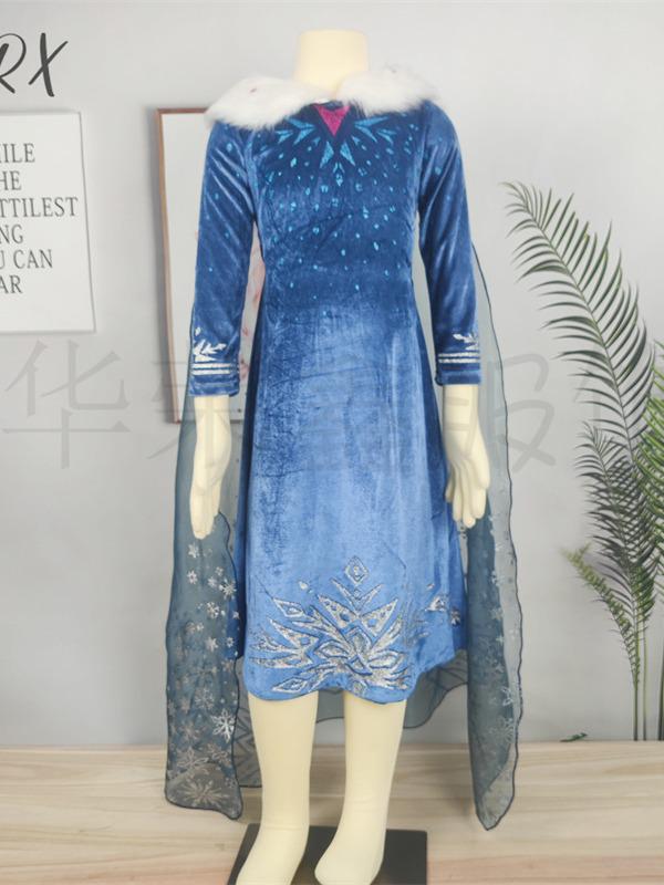 Frozen Princess Elsa Children's Cosplay Costume - Ice Queen Winter Dress Outfit