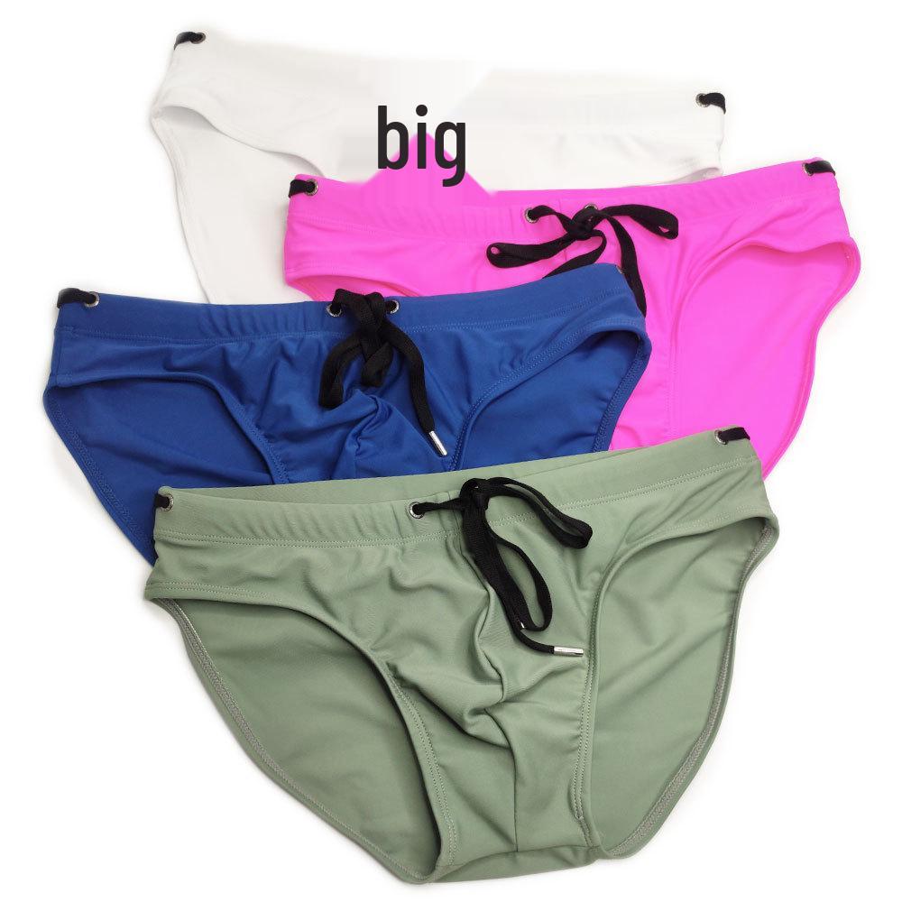 Мужские минималистичные плавки-слипы треугольной формы однотонной расцветки