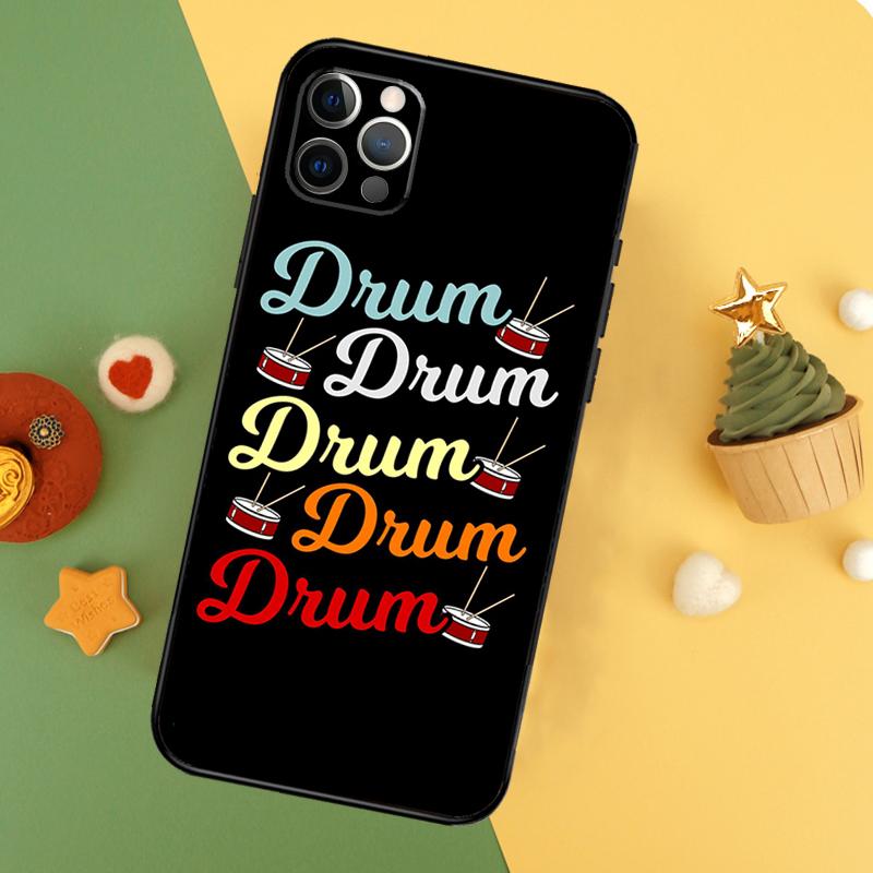 Drum Drummer Music DJ Case For iPhone 13 12 Mini 11 14 16 15 Pro Max 7 8 Plus X XR XS Max Back Cover