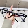 Triangle cat eye flat mirror Internet celebrity new glasses frame anti-blue light plain face can be matched with myopia glasses frame simple