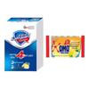 safeguard 4-bar (2 pure white, 2 lemon) + omo laundry soap 206g