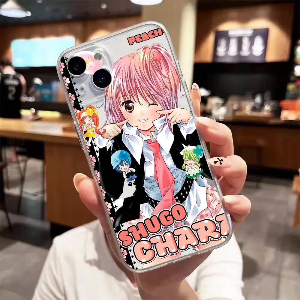 Аниме s-Shugo c-Chara Роскосный прозрачный чехол для телефона для iPhone 17 16 15 Pro Max 14 13 12 11