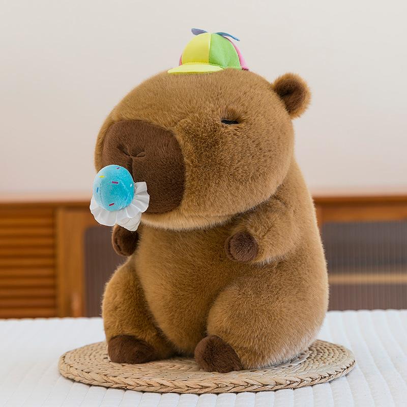 Cartoon Ice Cream Capybara Plush Toys Children's Birthday Gifts Coconut Milk Kapi Travel Souvenir Smoothie Dolls