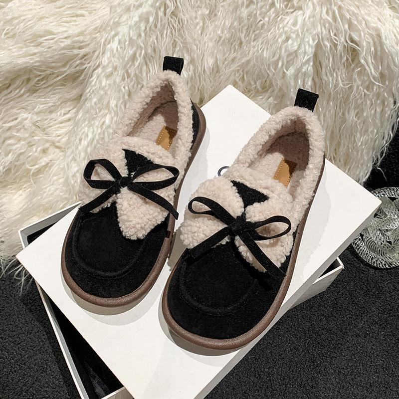 2024 женская осенне-зимняя бархатная обувь, теплая хлопковая обувь для мам, обувь на плоской подошве для беременных