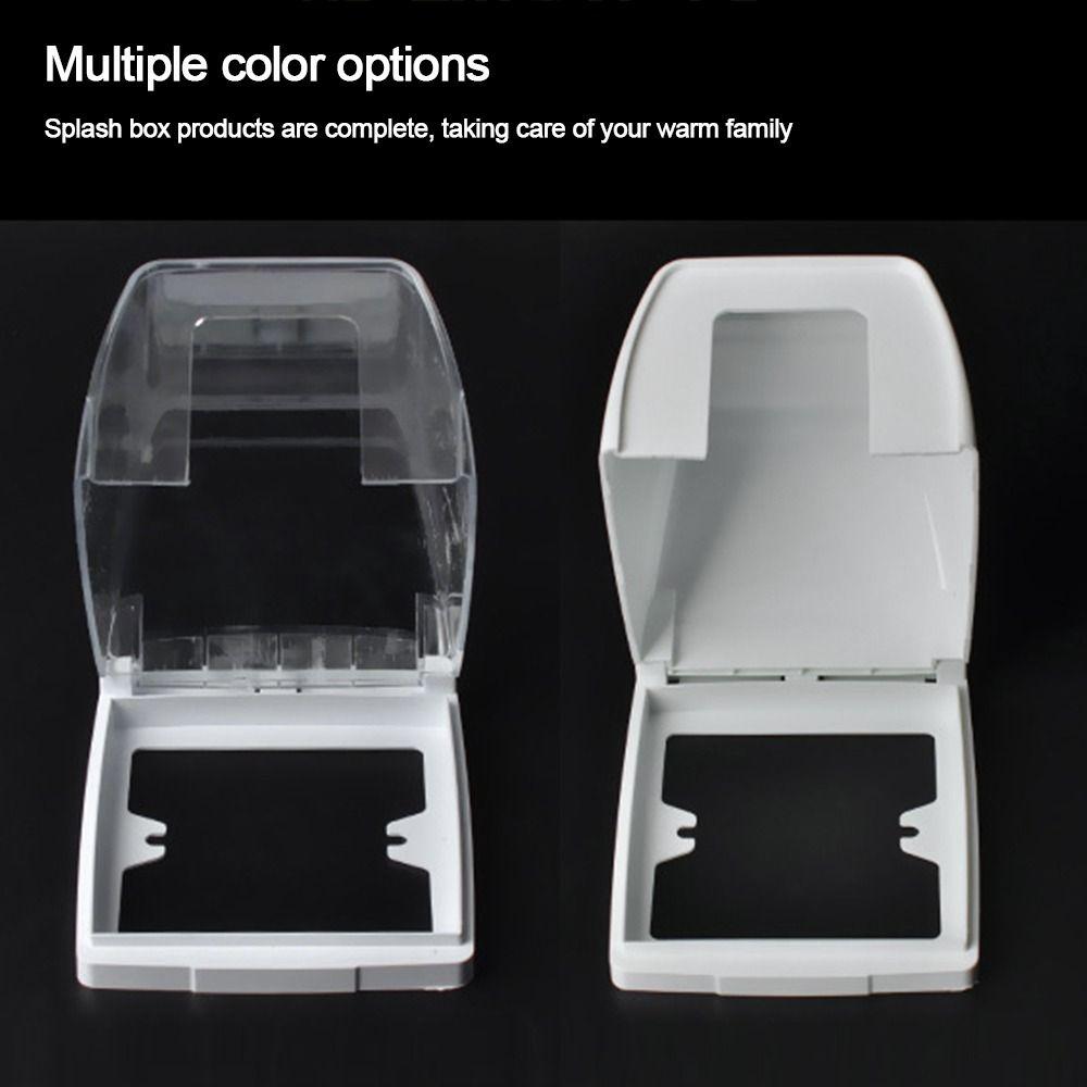 Plastic Socket Waterproof Box Self-Adhesive Electric Plug Cover Switch Protective Cover Bathroom