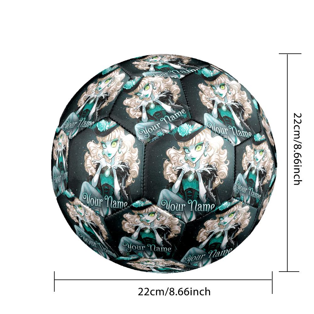 Custom Text Size 5 Soccer Ball, Standard Match Football For OutdoorMonster High