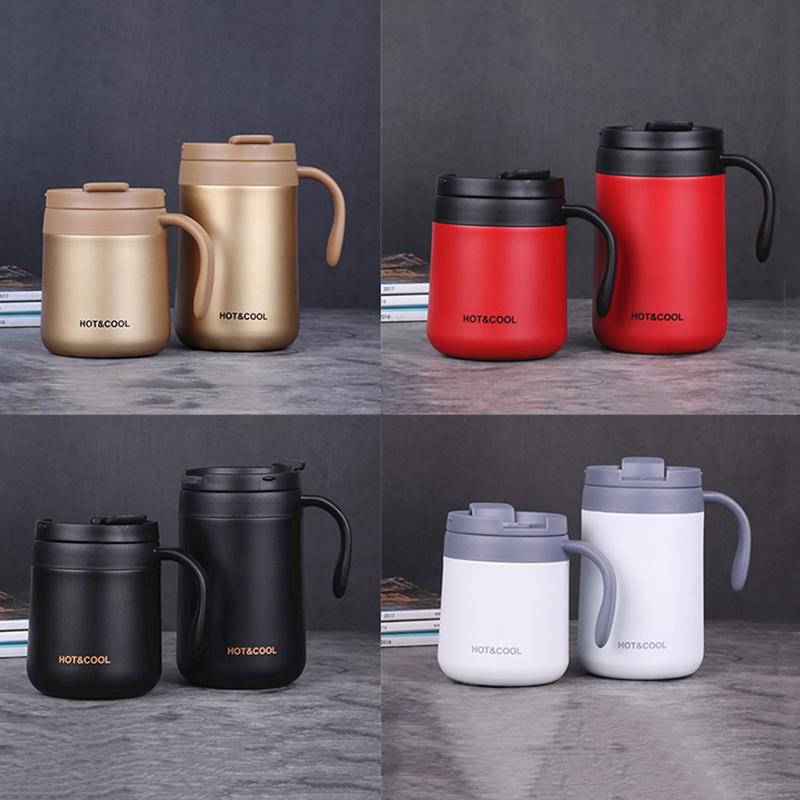 350 мл/500 мл термос из нержавеющей стали для кофе кружка для холодной и горячей воды с ручкой офисный термос чашка для чая
