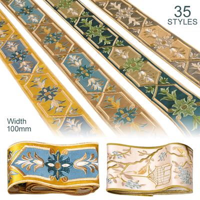 1 метр винтажный тотем вышитая жаккардовая лента тесьма отделка тканая кружевная ткань сделай сам подушка занавеска одежда пояс ханьфу аксессуар