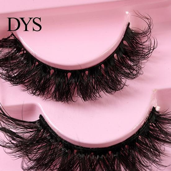 3D Effect Eyelashes 7 Pairs/Set False Natural Look Wispy Curly Fluffy Messy Realistic Looking Faux Mink Hair Reusable Women Fake Lashes Party