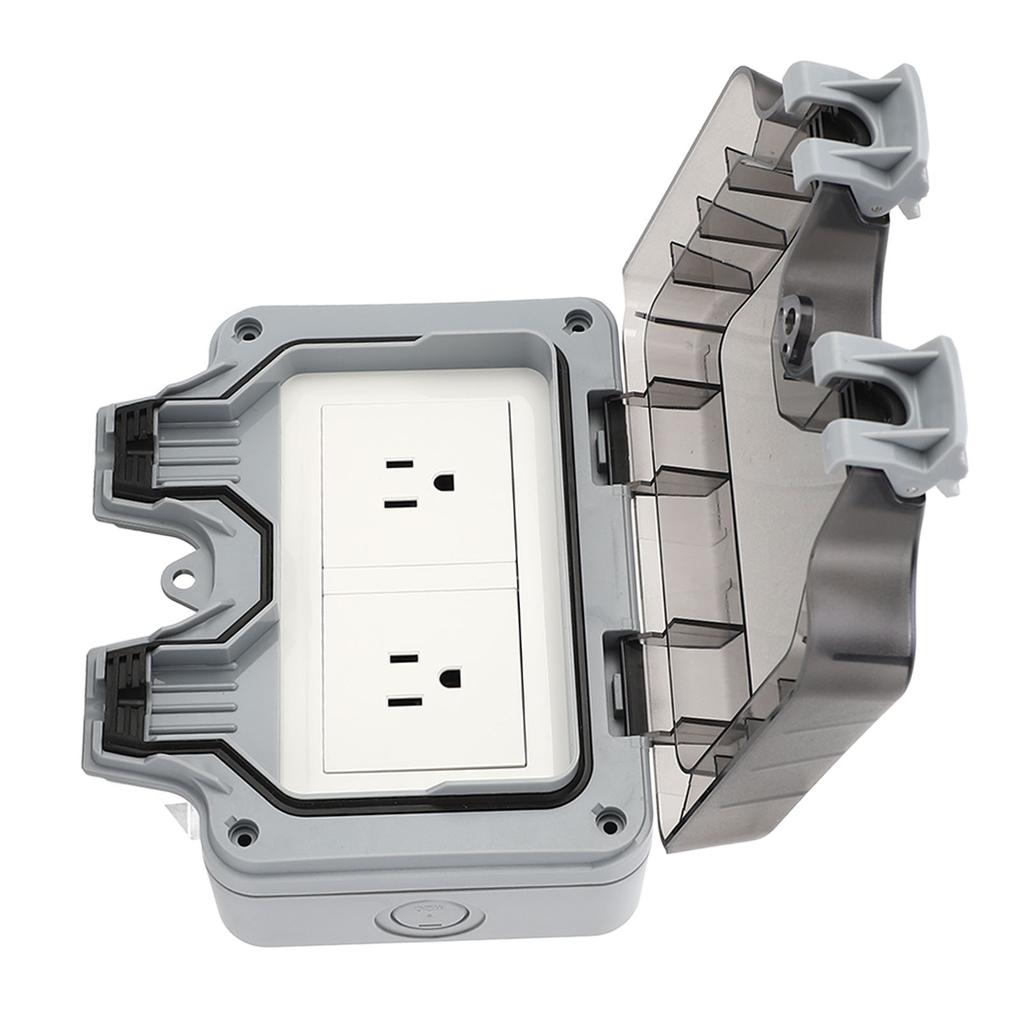 Наружная водонепроницаемая настенная розетка IP66 с 2 розетками, водонепроницаемая зарядная розетка 15A
