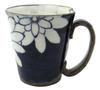 Tateyamado Hasami Ware Fukusho Kiln Dahlia Blue Hand-painted Mug,