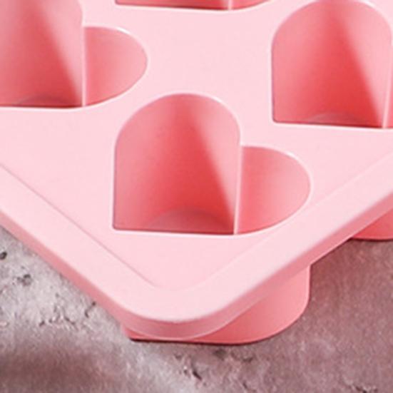 Heart Shaped Silicone Ice Cube Trays 10 Cavities Easy Release DIY Love Heart Ice Cubes Chocolate Candy Mold for Cocktails Whiskey BPA Free Dishwasher