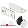Wardrobe Latch L Type Cupboard Door Closer Cabinet Catches Strong Magnetic Door Stopper