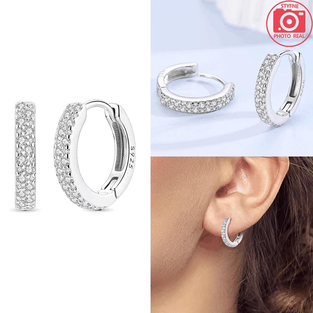 Infinity Symbol Woman's Earring Authentic Original Copper Metal Shining Zircon Earring Geometric Heart Earring High Quality Fine Jewelry Women