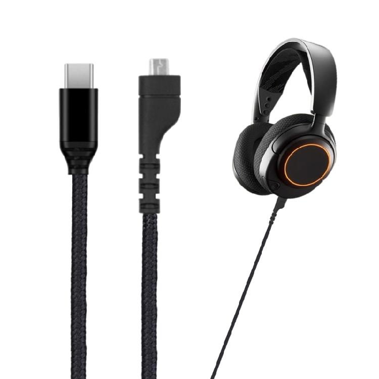 1.5m Braideds Nylons Type C Sound Cable For Arctis3/5/7 Headphones Sound Quality Universal Compatibility