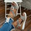 Metal Decoration Women's Wedges Sandals 2023 Summer Snake Print Platform Gladiator Shoes Woman Comfort Casual Med Heels Sandals