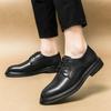 Мужские черные кожаные туфли в британском стиле, деловые туфли, универсальная повседневная обувь, амортизирующая обувь, износостойкая