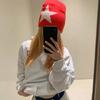 Простые акриловые вязаные шапки-бини Звездный принт Растягивающаяся посадка Шапка для мужчин и женщин Зимние Наружные виды спорта Теплая Унисекс