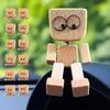 Статуэтка Трясущийся Человек Ручная работа Деревянная фигурка человека с трясущимися ногами Уникальное украшение для приборной панели автомобиля Настольное украшение для дома