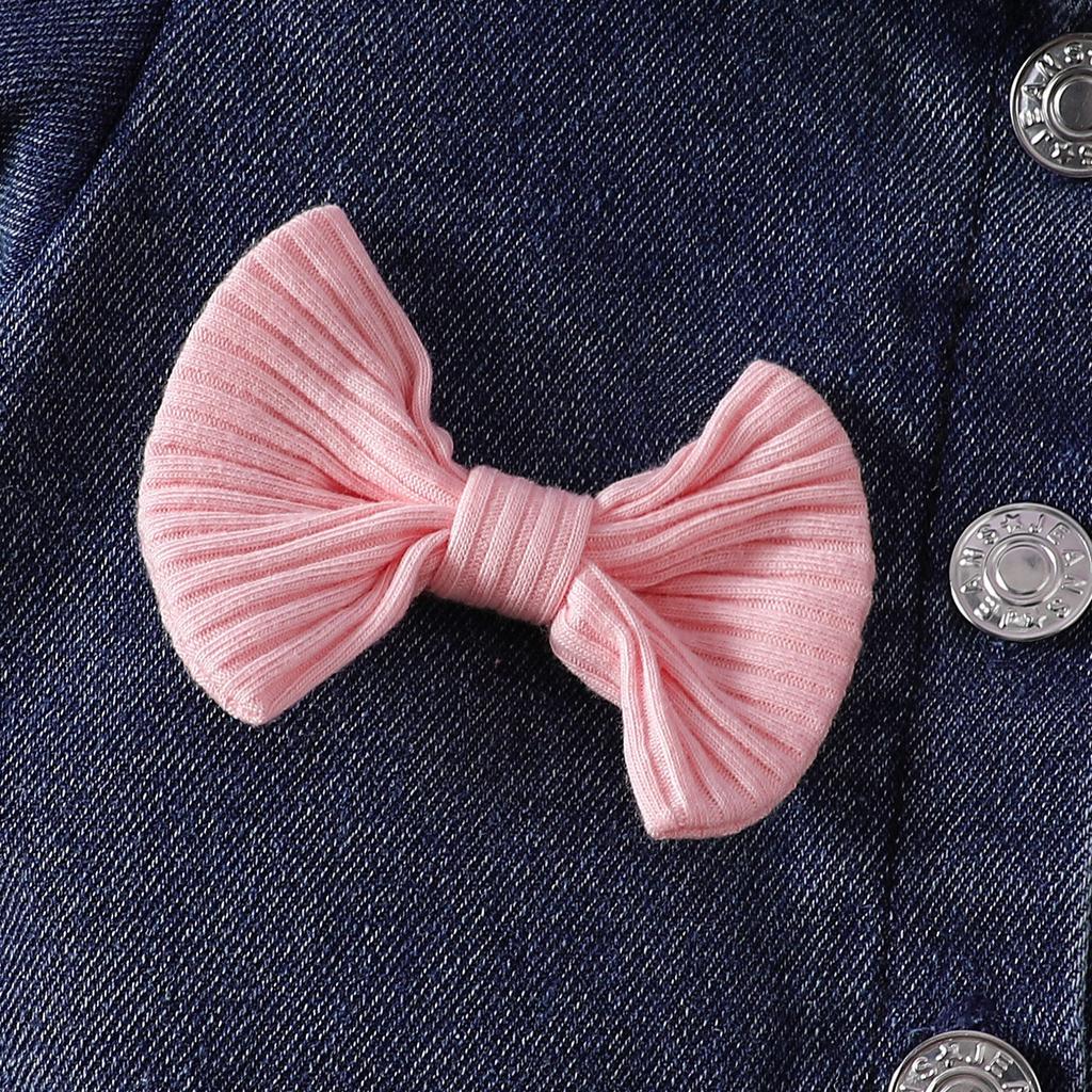 Милый костюм для девочки Летний костюм для девочки 6 месяцев-3 лет Джинсовая короткая куртка + сетчатая юбка-пачка на шее