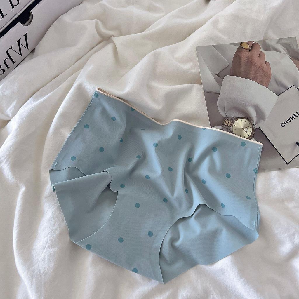 Milk Tea Flavor Ultra-Thin High-Elastic Seamless Cotton Mid-Waist Women's Underwear