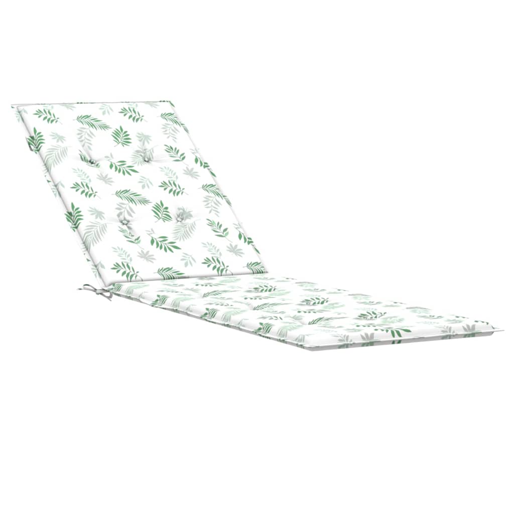 Lounge Chair Cushion with Leaf Pattern Oxford Fabric
