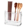 Kailund Chopstick Holder, Drainer, Cutlery Stand, Double Chopstick Basket, Transparent, Stylish, Chopstick Holder, Chopstick Stand, Cutlery Rack, Tabl
