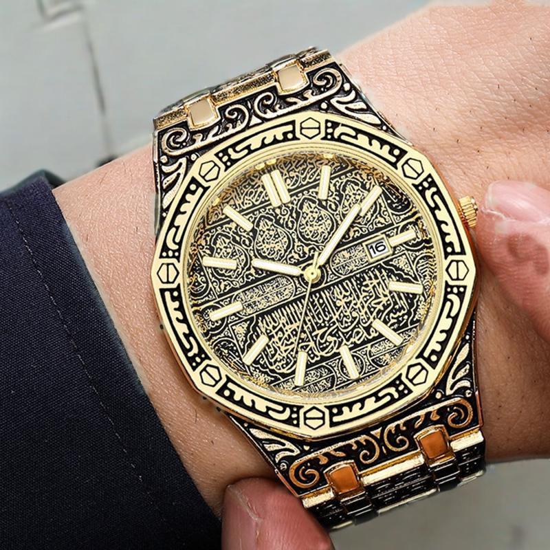 1 piece/set of fashionable men's watch, men's watch, classic famous watch, carved fashionable antique watch