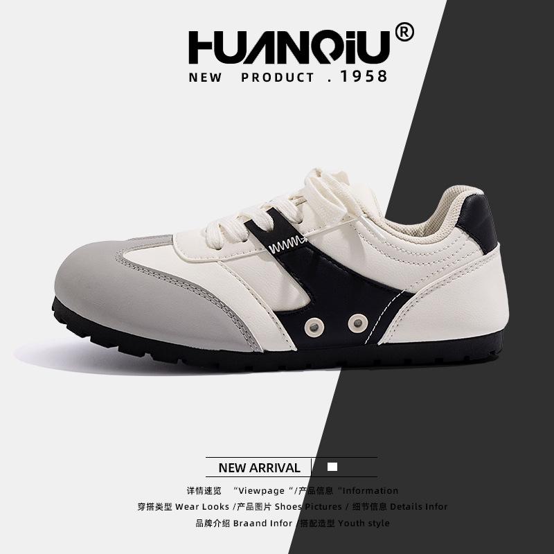 Глобальная женская обувь на плоской подошве, немецкие тренировочные туфли, весна 2024, новая универсальная дышащая повседневная спортивная маленькая белая обувь ZHQ9072