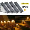 1/2/4PCS Solar Deck Lights Outdoor Step Fence Lights Waterproof Solar Lamp for Railing Stairs Pathway Garden Light Decoration