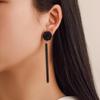 Fashion Net Red Long Tassel Earrings Women's Temperament Wild Earrings Simple Earrings Jewelry MIT