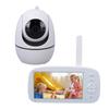 Радионяня без Wi-Fi с камерой и аудио, 5-дюймовый ЖК-экран 720P, 360 градусов панорамирование и наклон, 2-кратное увеличение, ночное видение