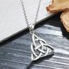  Stering Silver Vintage Witch Knot Pendant Necklace  Celtic Knot Cross Lucky Knot Necklace Amulet Jewelry Gift