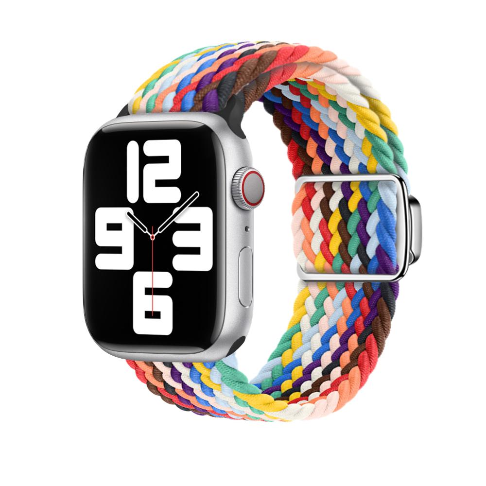 Нейлоновый плетеный магнитный ремешок для Apple Watch, ремешок 44 мм, 40 мм, 45 мм, 49 мм, 41 мм, 38 мм, браслет с магнитной пряжкой iWatch series se 7 3 5 6 8 Ultra