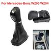 For Mercedes-Benz W203 W204 Gear Shift Knob With Collars Gear Shift Lever With Gaitor Boot Dust Anti-dust Cover Interior Parts