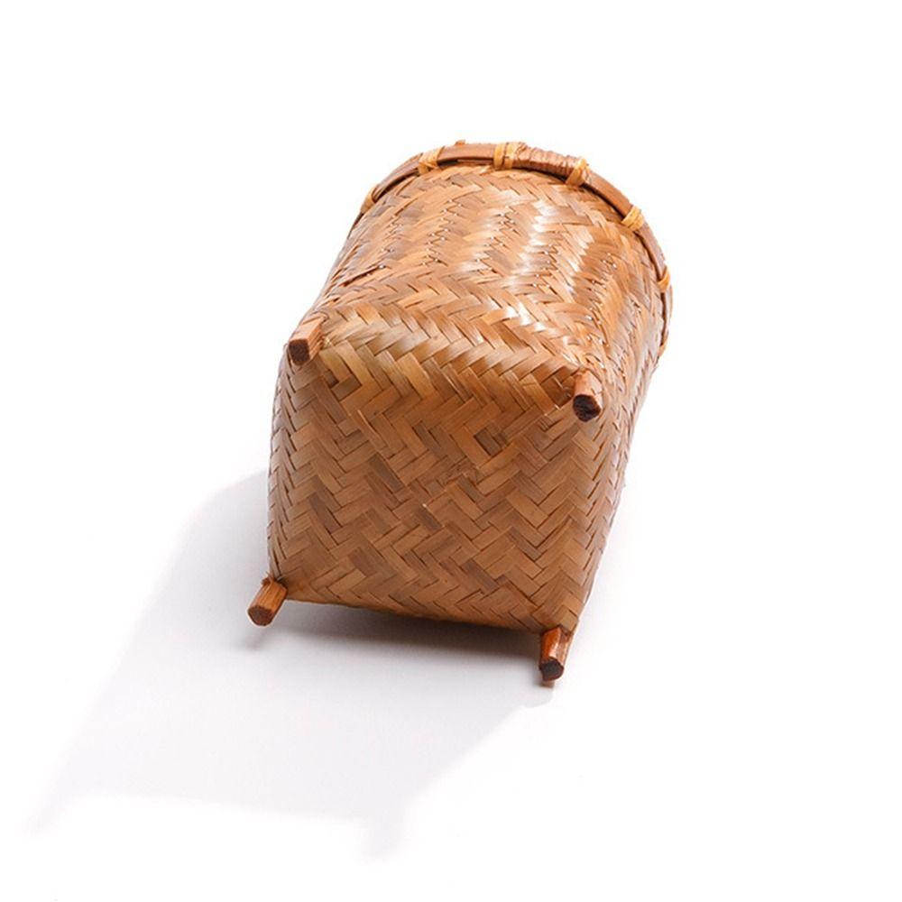 Natural Tea Ceremony Display Baskets Handmade Pencil Holder Multipurpose Makeup Brush Holder Home