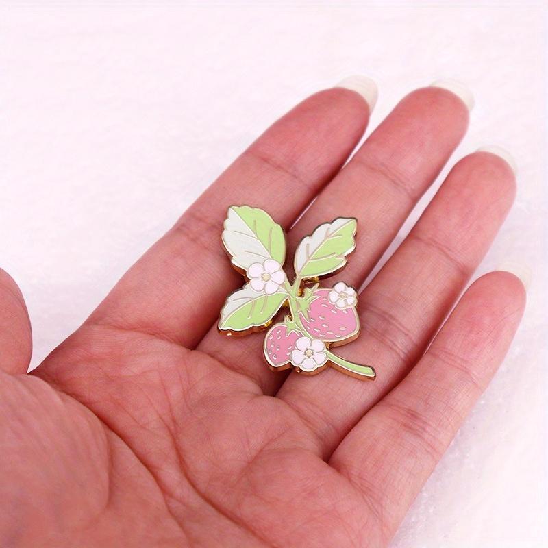 Милая брошь-значок в виде фруктового растения клубники, аксессуар, подарок