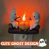 New Fashionable Ghost Campfire Nightlight Ghost Campfire Flickering Plug In Night Light Halloween Ghost Pumpkin Night Light