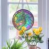 Dragon Ornament Stained Glass Window Hanging Panel Decorative Acrylic Colorful for