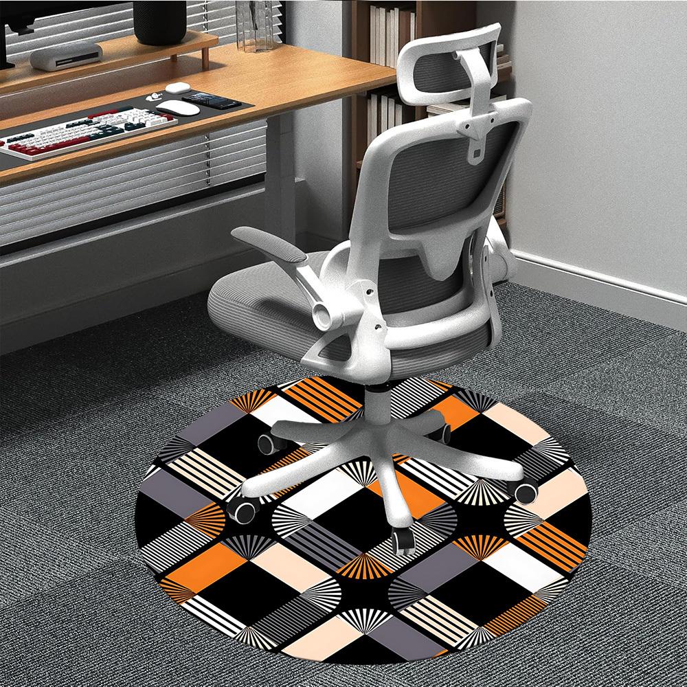 1pc Abstract Pattern Chair Carpet for Office, Perfect for Office, Holiday Party Decoration Choice yy260314083