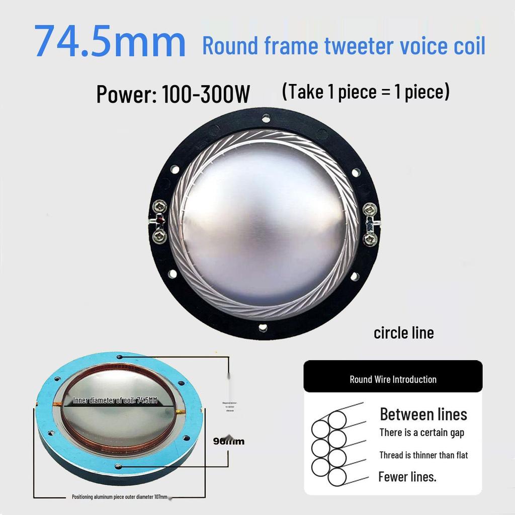 Ремонтные детали для диафрагмы высокочастотного динамика: 25-75 Жила Круглая Плоская Проволока